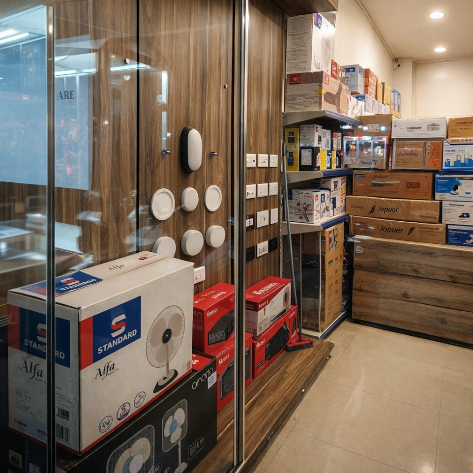 City Lighting & Electricals – authorized distributor for Legrand, Havells, Polycab, Jaquar, and Schneider Electric in Srinagar, Bemina.  We are Kashmir's trusted wholesale electrical supplier offering best prices on wires, switches, LED lights, fans, circuit breakers, and bathroom lighting. Every product is 100% genuine with manufacturer warranty.  Our brand lineup includes Legrand distributor for switches, Havells distributor for fans, Polycab distributor for wires, Jaquar distributor for bath+light, and Schneider distributor for MCBs. We also distribute Siemens, Philips, Hager, Goldmedal, GM, WARMEX, Orient Electric, and Dowell's.  We serve electricians, contractors, dealers, and homeowners across Srinagar and entire Kashmir. Wholesale rates, timely delivery, and genuine products guaranteed. Call now for best deals – dealer inquiries welcome.