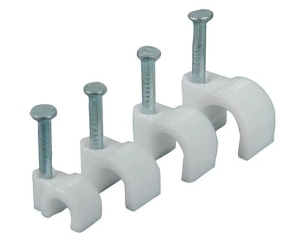 AIRFIT 10mm Cable Clips Pack of 100 | Round Wire Clamps with Metal Nails