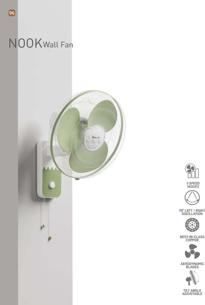Fybros NOOK PLUS Wall Fan  Pistachio And Icy Blue  FF 5204 / FF 5205