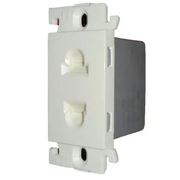 Mylinc 2 pin Socket White - 6A Pin, 2M.webp