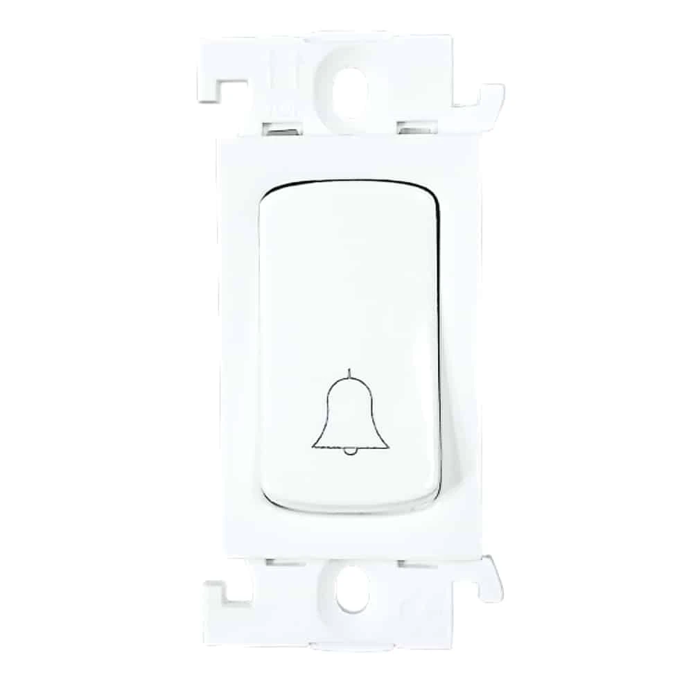 Legrand Mylinc 6A 1 Way Modular Bell Push Switch White - Without Indicator, 1M