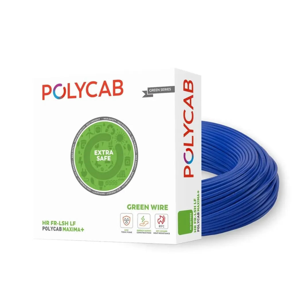 Polycab Green Wire+

1 Sq. MM

90 Meters
HR FR-LSH LF 90m House Wires