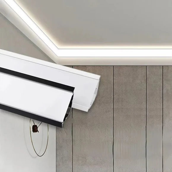 45-Degree Corner LED Light Profile | 2M White Anodized Aluminum Channel for Ceiling & Wall Junctions | Architectural Linear Lighting Housing (LED Strip Not Included)