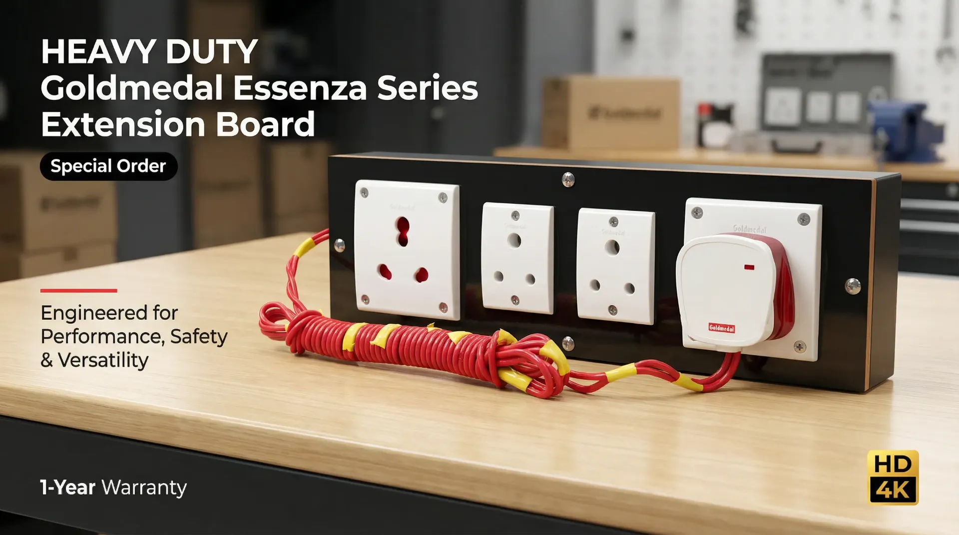 Heavy Duty Goldmedal Essenza Series Extension Board (5 Meter)