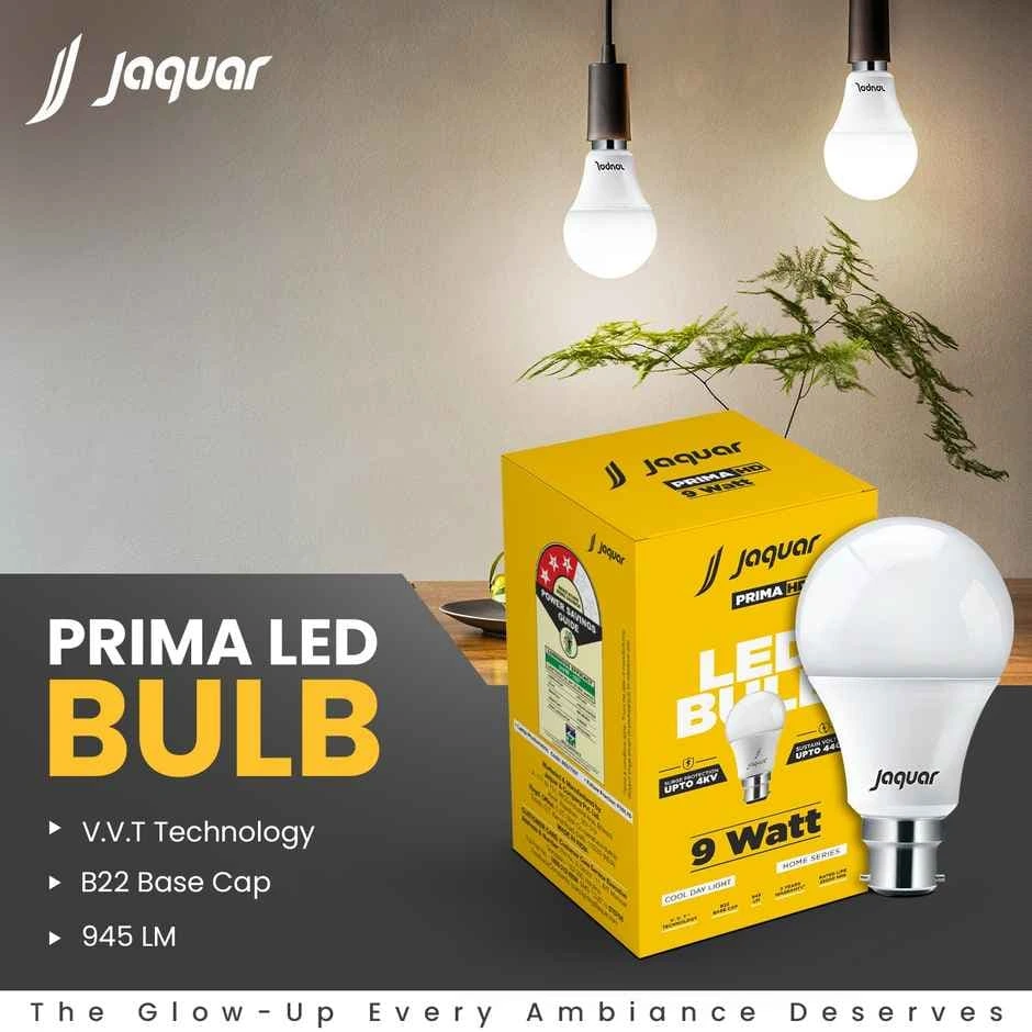 Jaquar Prima HD 9W LED Bulb B22 CW/WW | City Lighting Srinagar