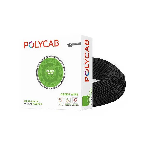 Polycab Maxima+ Green HR FR-LSH LF Wire 90 Meters