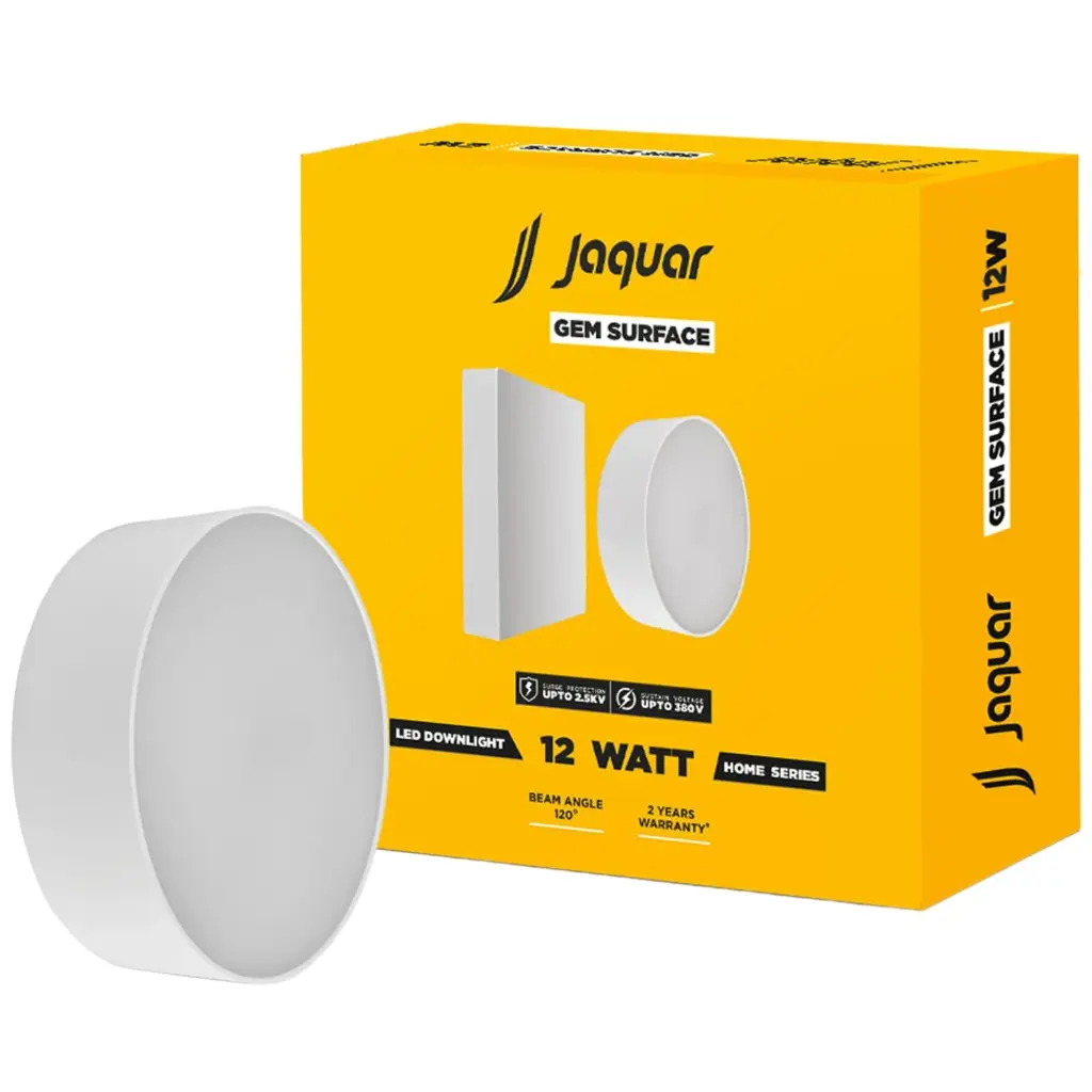 Jaquar 12W Gem Trimless Round Surface Downlight Cool White / Warm White