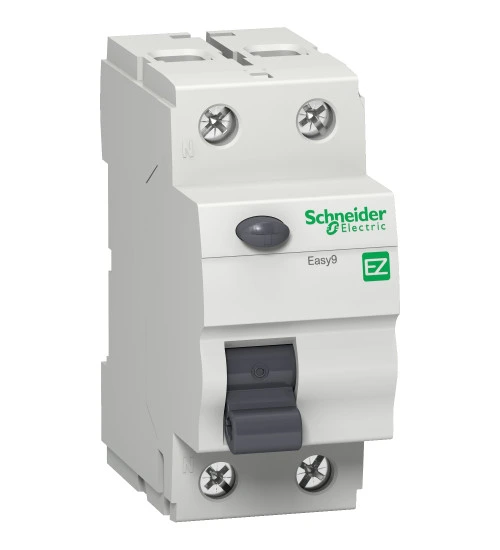 EZ9R35263 - Easy9 Residual Current Circuit Breaker - 2P - 63A - 30mA - AC type - 240V - Schneider Electric